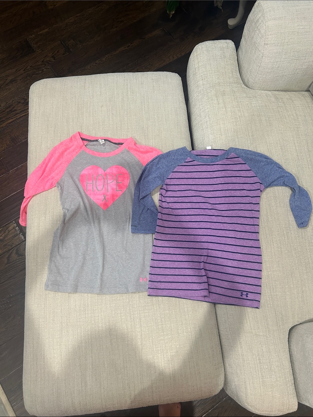 Under Armour Ladies Pink & Purple Raglan Tops - 2 Pack